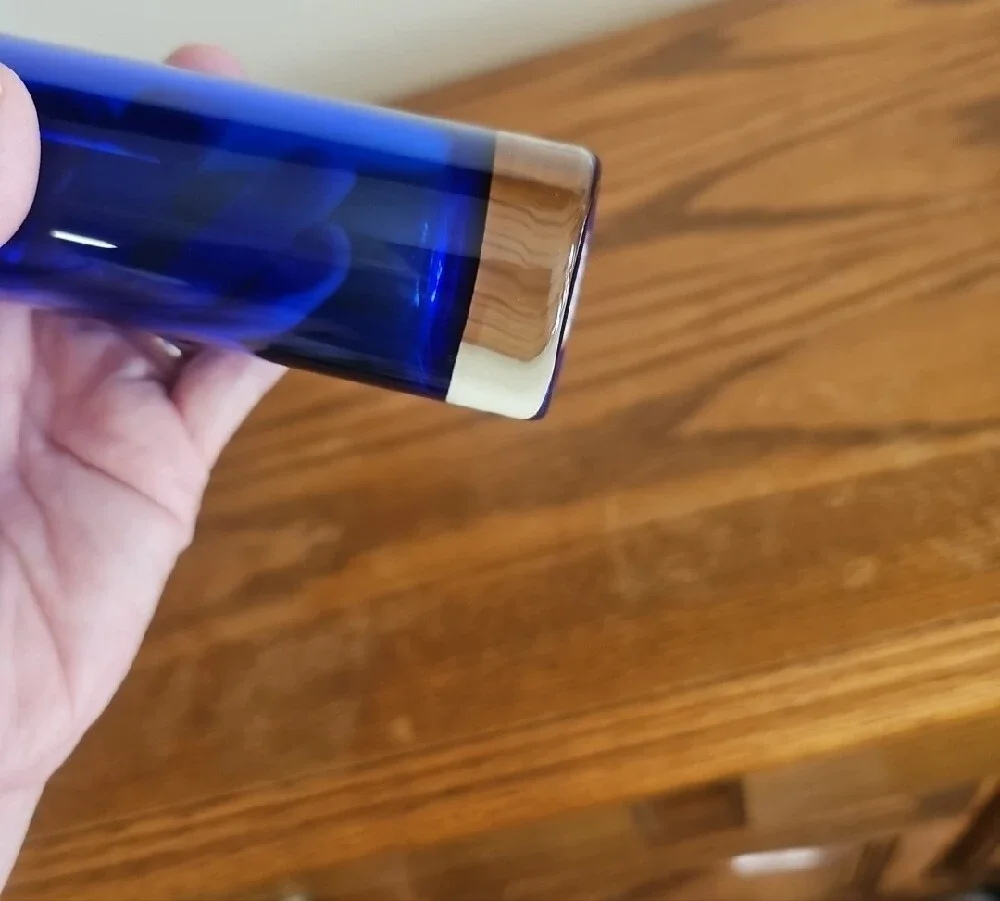 Cobalt Blue Glass Cylinder Vase Tote 9